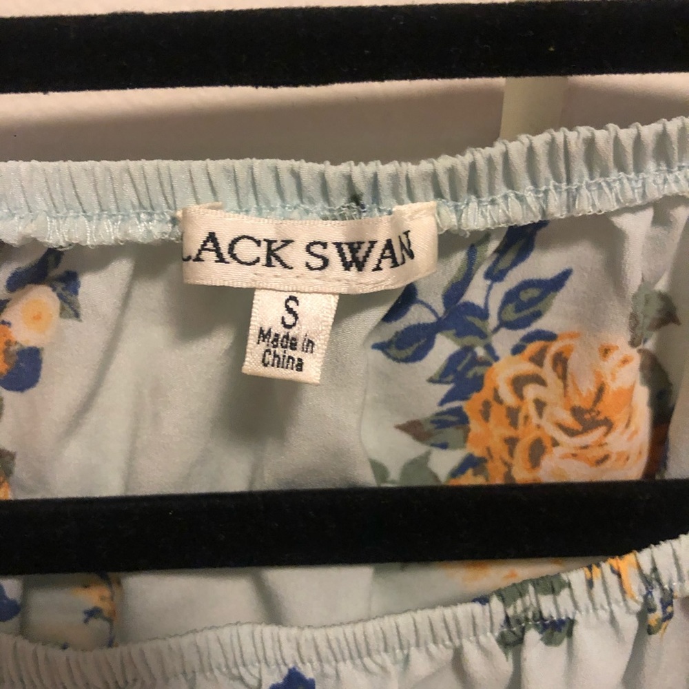 Off the Shoulder Floral Silk Top - Picture 5 of 8